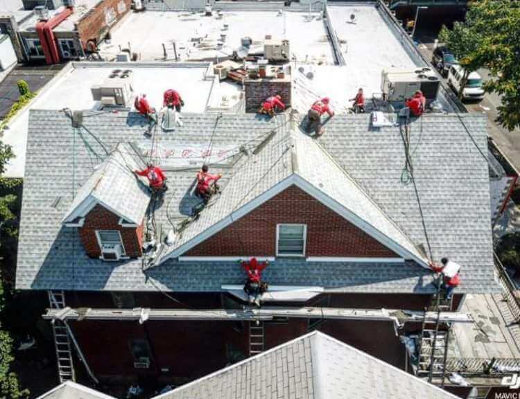 Different roofing materials used on Brooklyn townhouses and brownstones