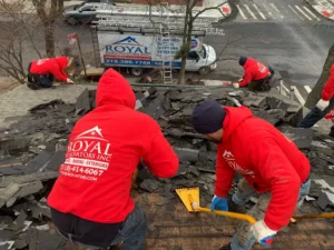Common roofing problems in Brooklyn Heights homes including leaks and flat roof damage
