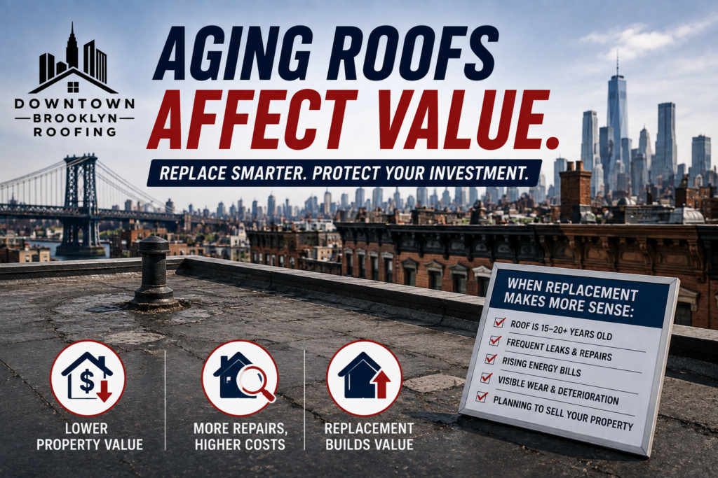 Aging roof impacting property value in Brooklyn homes