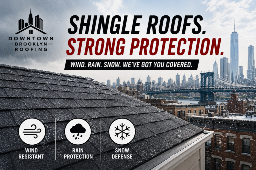 How shingle roofs protect Brooklyn homes from wind, rain, and snow
