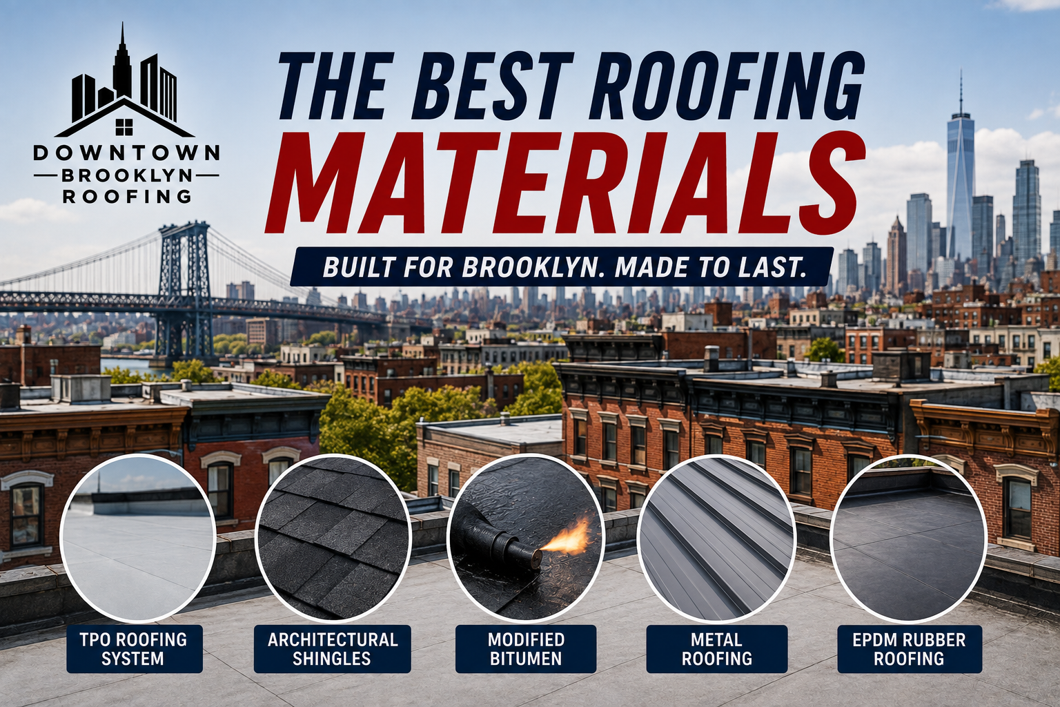 Best roofing materials for Brooklyn homes based on climate and building style
