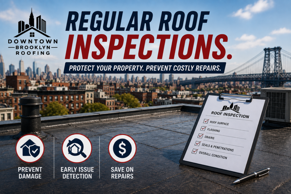 Regular roof inspection for Brooklyn residential and commercial properties